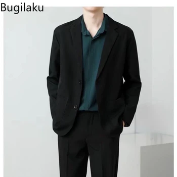 Весенне-осеннее мужское пальто Bugilaku в легком зрелом стиле, грубая и красивая Корейская версия модного официального пальто