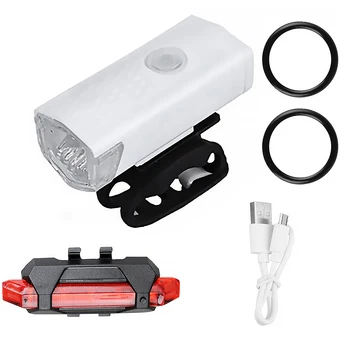 Велосипедная фара, комплект задних фонарей, велосипедная передняя и задняя светодиодные лампы, ночной велосипедный USB-фонарик, задний фонарь