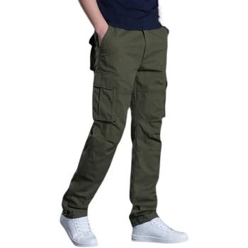 Мужской комбинезон, армейские брюки-карго, повседневные хлопковые прямые мешковатые длинные брюки с несколькими карманами, уличная одежда, военные тактические брюки Homme