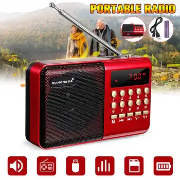 Новое Мини Портативное радио Ручной Цифровой FM USB TF MP3 Плеер Динамик Перезаряжаемый
