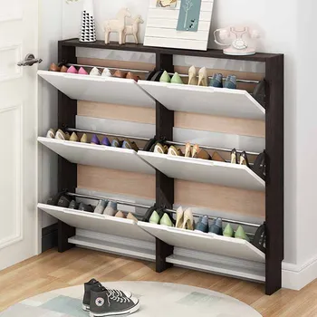 Шкаф для обуви-ведро Ультратонкая стойка для хранения обуви Для входа в дом, мебель для обувного шкафа большой емкости