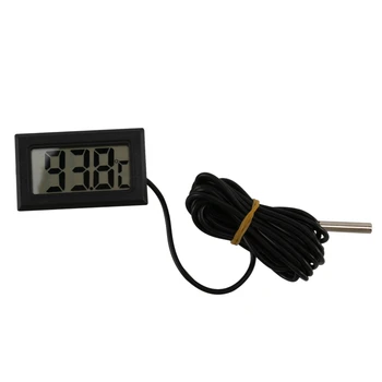 Термометр цифровой ЖК-дисплей -40 градусов Цельсия + 110 градусов Цельсия Прибор для измерения температуры Датчик температуры 2 метра