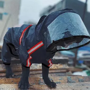 Непромокаемый дождевик для собак, Непромокаемый комбинезон с прозрачным капюшоном, одежда для собак, куртка для кошек, костюм для собак